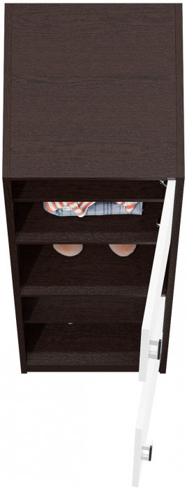 Пенал С-МД-СК9П к компьютерному столу С-МД-СК9, цвет венге/белый шагрень, ШхГхВ 43х45х160 см., универсальная сборка