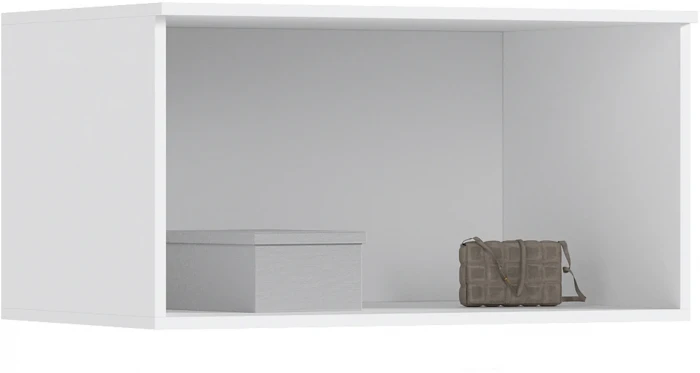 Норд Антресоль к шкафу 800 Белый/Белый глянец холодный