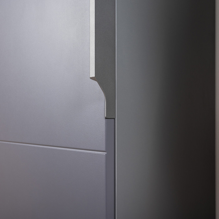 Октава Прихожая 28, серый графит/дуб крафт золотой/фасады МДФ серый графит