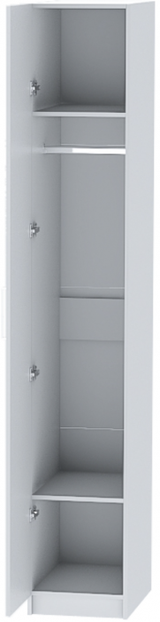 Шкаф-пенал №1 "Иннэс-7" - Белый/Белый глянец