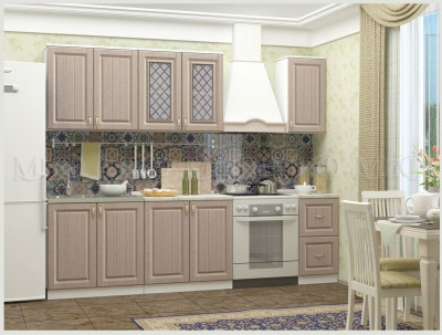 Кухня МДФ Настя, 2000 (Трюфель, Белый)