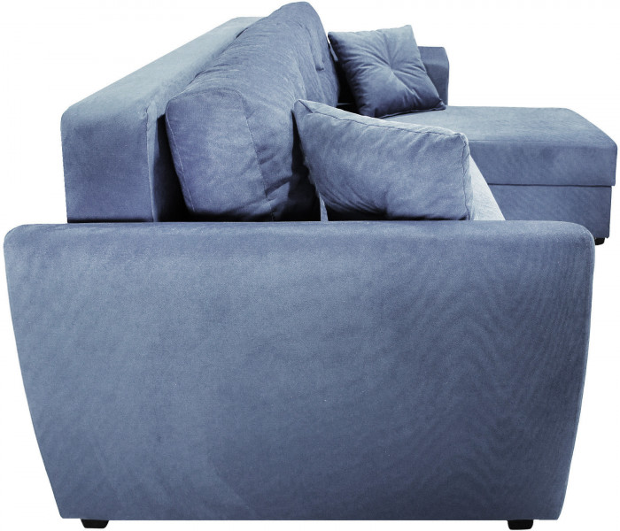 Диван-кровать угловой Амстердам Люкс, 160х200, еврокнижка, велюр, серый