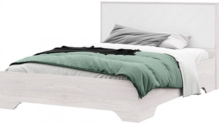 Кровать с ортопедом Сальма КР 023 (1482х970х2136) анкор/белый глянец