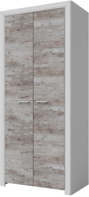 Шкаф двухдверный "Эстель" - Дуб полярный/Сосна натуральная