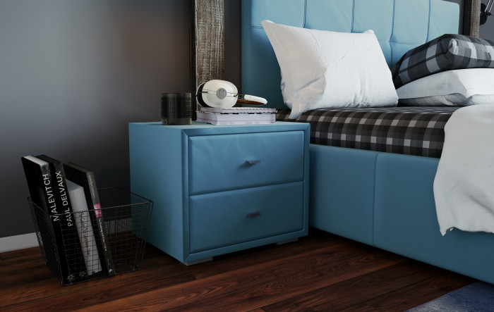 Тумба прикроватная интерьерная светло-голубой