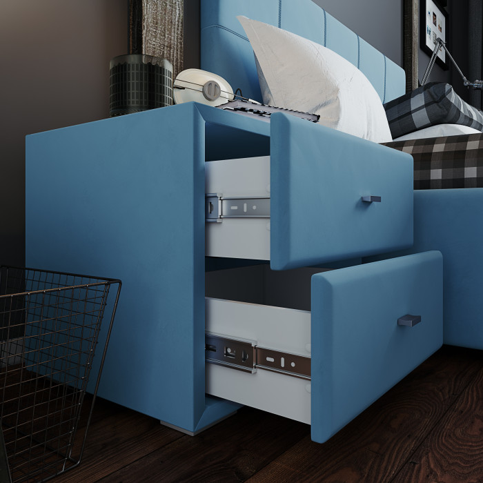 Тумба прикроватная интерьерная светло-голубой