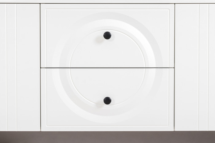 Валенсия Гостиная № 051, ЛДСП белый шагрень/МДФ белый шагрень