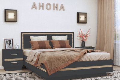 Спальня Анона антрацит. Комплект 1