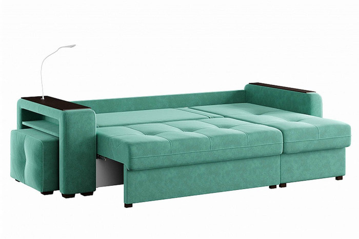 Диван угловой Smart 4 Б4-2Т-1Пф-Б3 Велюр Кашемир 672