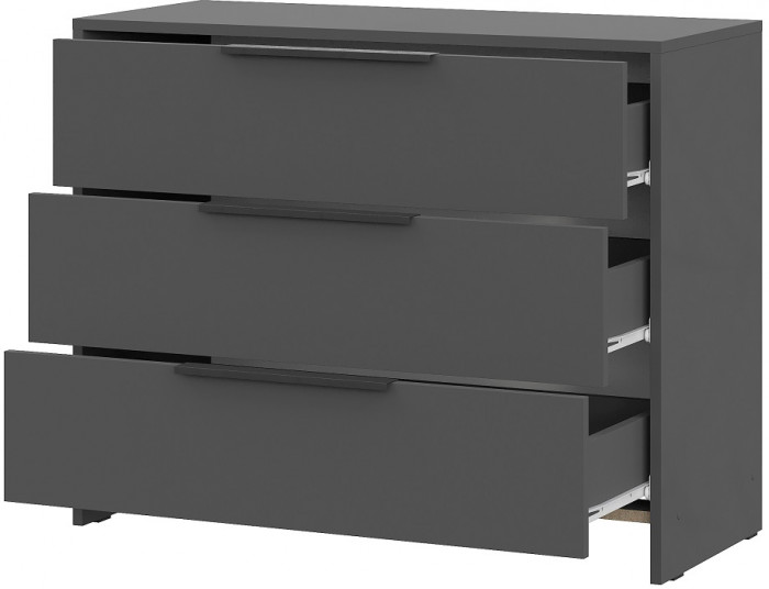 Комод 3 ящика Камелия 1, Графит