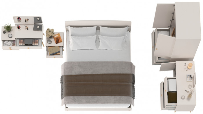 Афина Спальня 24-1600, кашемир серый