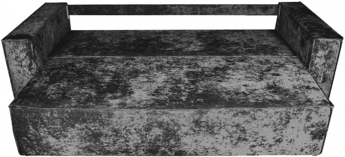 Диван-кровать Лофт Люкс Плюш, еврокнижка, пружинный блок,140х195, черный