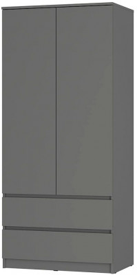 Симпл ШК-03 шкаф 2-х створчатый графит