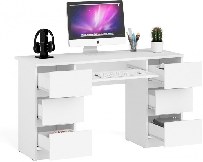 Мори компьютерный стол МС-2, белый