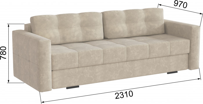 Диван раскладной Брэй бежевый