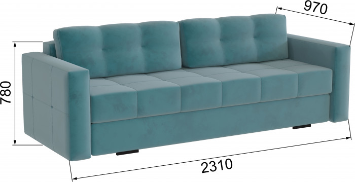 Диван раскладной Брэй бирюза
