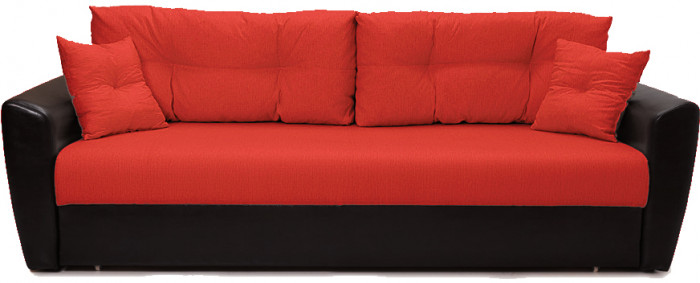 Диван еврокнижка Амстердам 160 рогожка красная