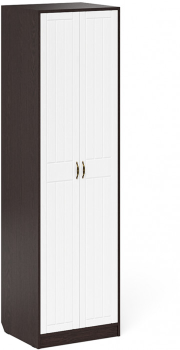 Прихожая П-6 Компоновка № 27, цвет венге/фасады МДФ белое дерево фрезеровка прованс, ШхГхВ 150х50х210 см., универсальная сборка