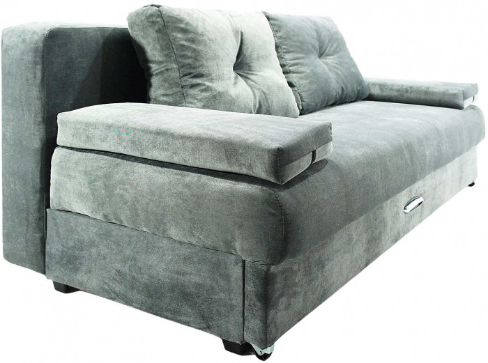 Диван-кровать Амстердам Мини Люкс, 150х195, еврокнижка, велюр, серый