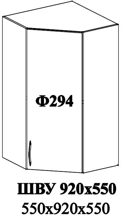 Ф-294 Катрин (ШВУ 920х550) МДФ софт вайт