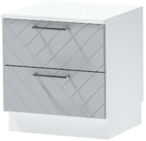 Тумба-6 прикроватная напольная "Иннэс-7", Белый/Монблан Р-866