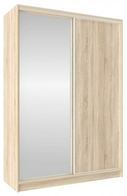 Шкаф-купе двухдверный с зеркалом 1600 Домашний Дуб Сонома