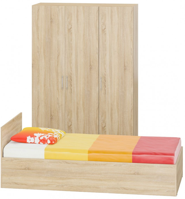 Спальня Стандарт 1-0900, дуб сонома