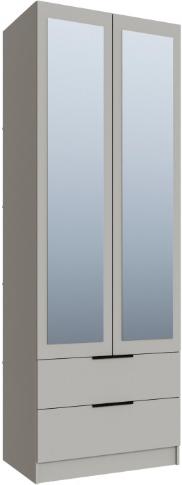 Шкаф Мадрид (0,8) с 2 ящ. с зеркалом, Кашемир