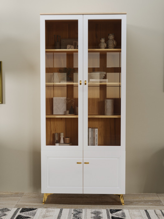 Шкаф-витрина 2-х дверная Вега Сапфир