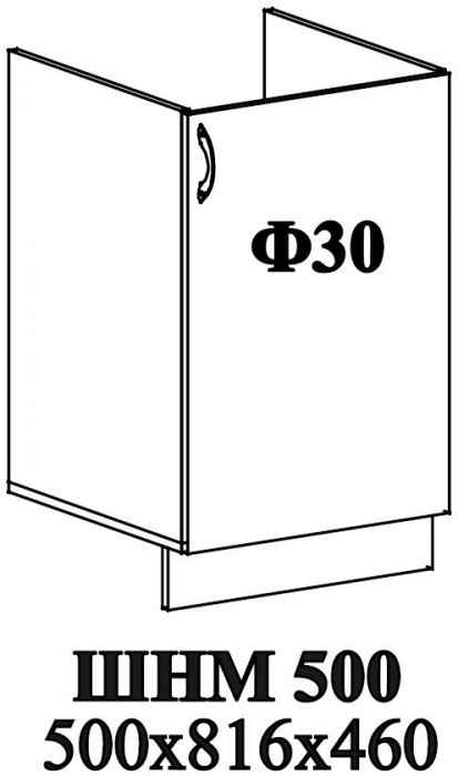 Ф-30 Катрин (ШВ 500, ШН 500, ШНМ 500) МДФ софт графит