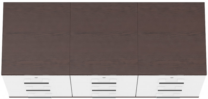 Три тумбы выкатных С-МД-3-02, венге/белый шагрень