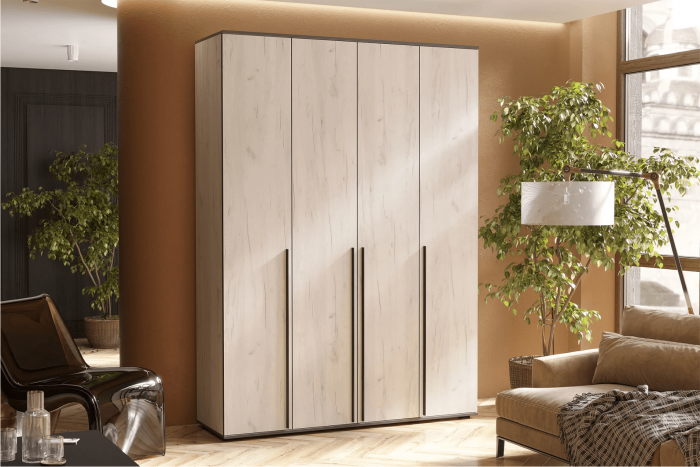 Норд Шкаф 4-х створчатый 1600 Дуб Крафт