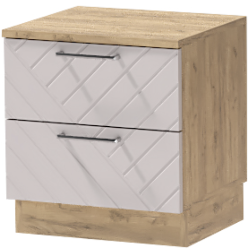 Тумба-6 прикроватная напольная "Иннэс-7", Крафт золотой/Грэй софт