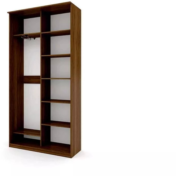 Шкаф купе Модерн 1190х450 2-х дверный 2-х секционный зеркальный венге