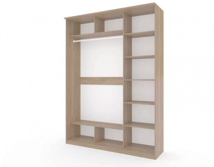 Шкаф купе Модерн 1776х600 3-х дверный 2-х секционный фотопечать №4 ясень