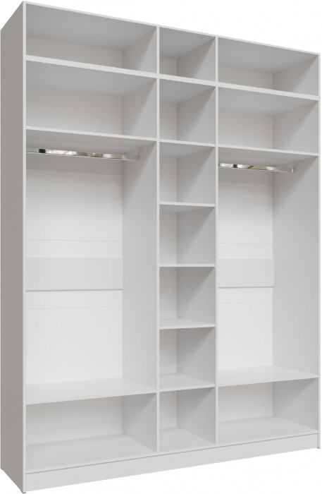 Шкаф 2,0 с антресолью Мадрид, Белый/Ателье светлое