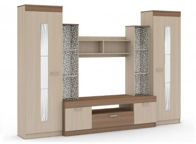 Рио 25 стенка ТВА Ясень Шимо Темный / Светлый