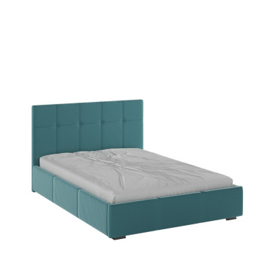 Рио Кровать интерьерная 140 бирюза квадрат, ортопед