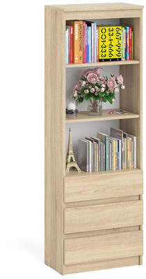 Мори Стеллаж МСТ600.3, цвет дуб сонома, ШхГхВ 60,4х35,4х179,6 см.