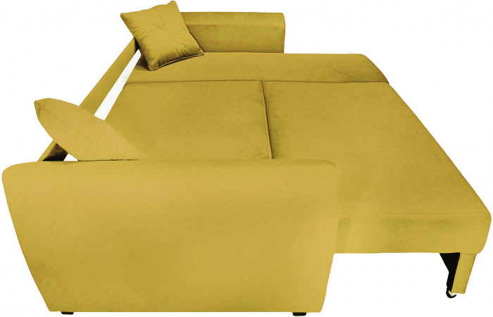 Диван УГЛОВОЙ Амстердам велюр желтый 160 НПБ