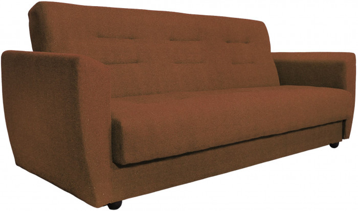 Раскладной диван-кровать, прямой, книжка, цвет коричневый, Лира 140х190