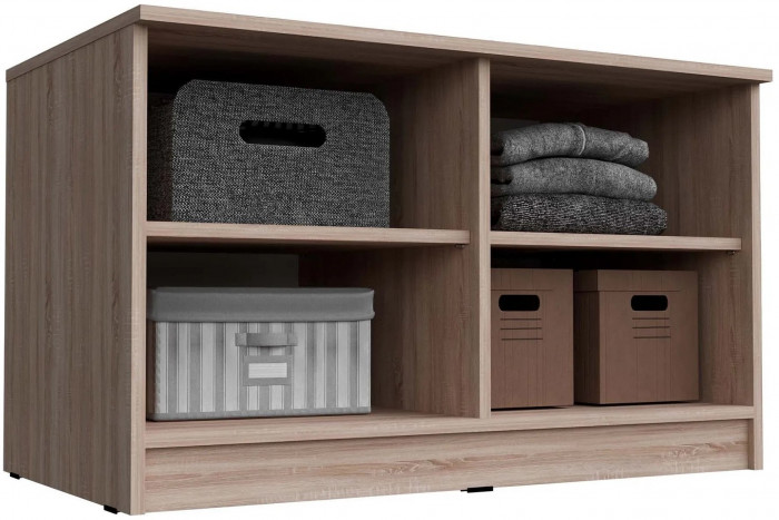 Челси Антресоль-тумба универсальная (Белый глянец, Дуб Сонома)