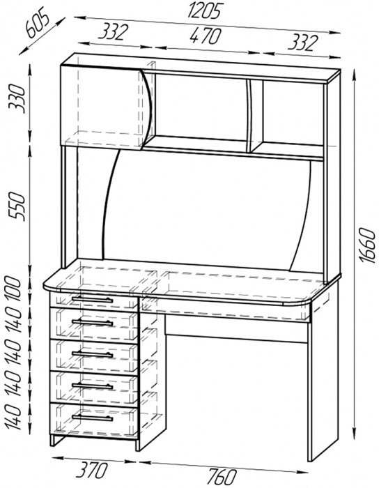 Два стола рабочих 6-0606 Сигма + два кресла 103 серых, цвет дуб сонома, ШхГхВ 241х60,5х166 см., НЕ универсальная сборка