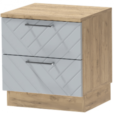 Тумба-6 прикроватная напольная "Иннэс-7", Крафт золотой/Монблан Р-866