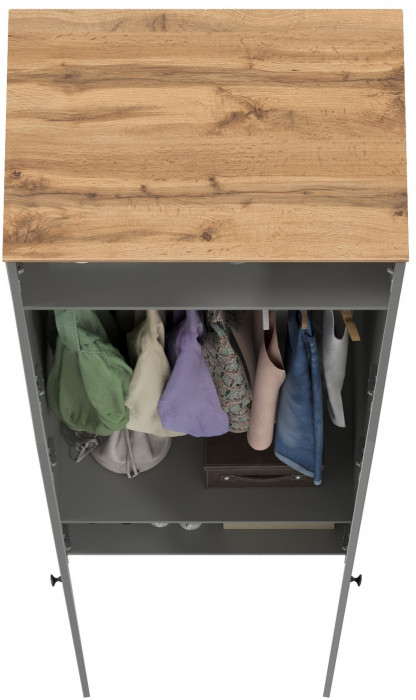 Остин 13.224 Шкаф, серый графит/дуб крафт золотой