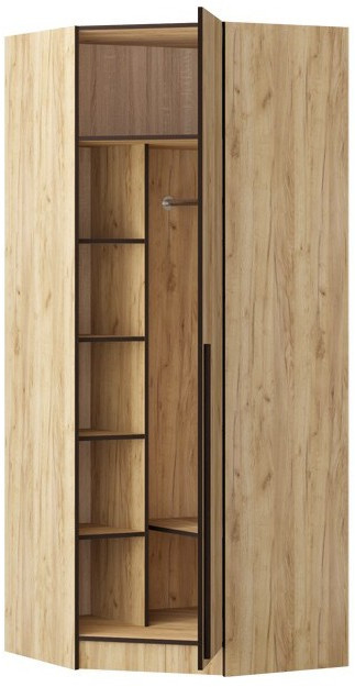 Шкаф Бастион ЛДСП угловой (графит)