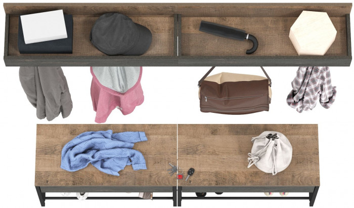 Трувор Прихожая 183, дуб гранж песочный/интра