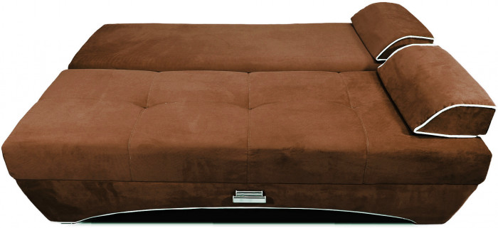 Диван-кровать раскладной еврокнижка прямой Валенсия велюр, цвет коричневый