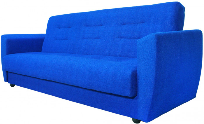 Раскладной диван-кровать, прямой, книжка, цвет синий, Лира 140х190