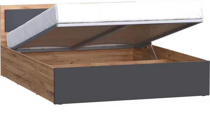 Мартина Кровать с подъемным механизмом 140 (Дуб Сонома / белый)